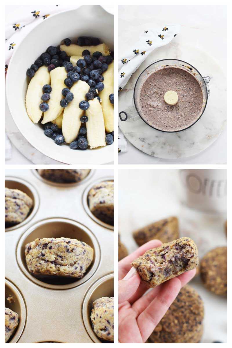 4 Ingredient Blueberry Oatmeal Muffins - Muffin Tin Recipes