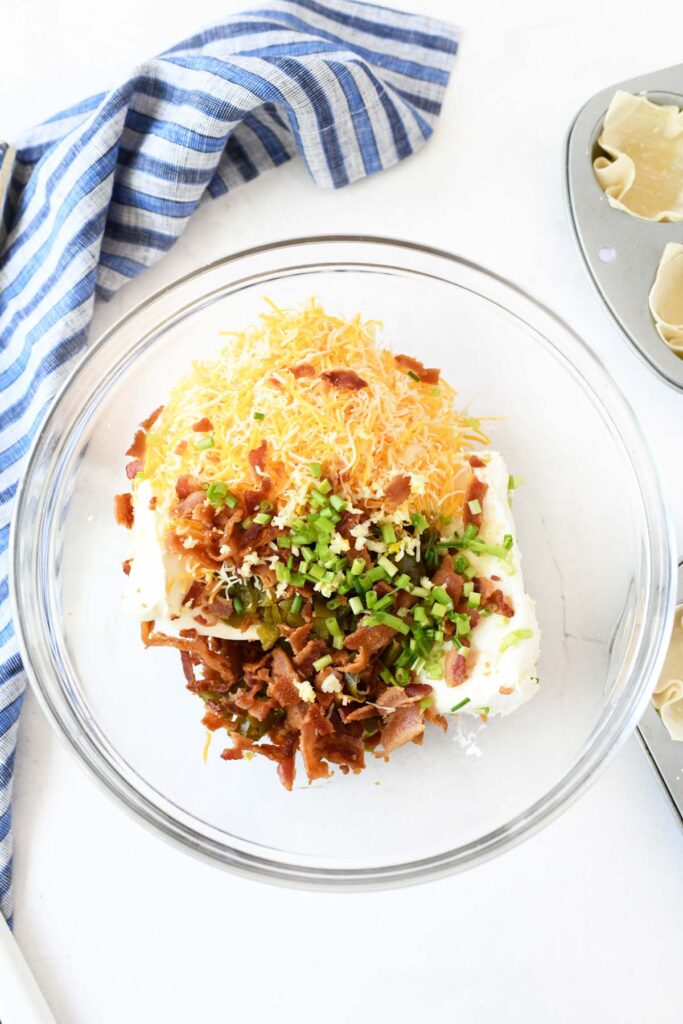 Jalapeño Popper Baked Wonton Cups Muffin Tin Recipes